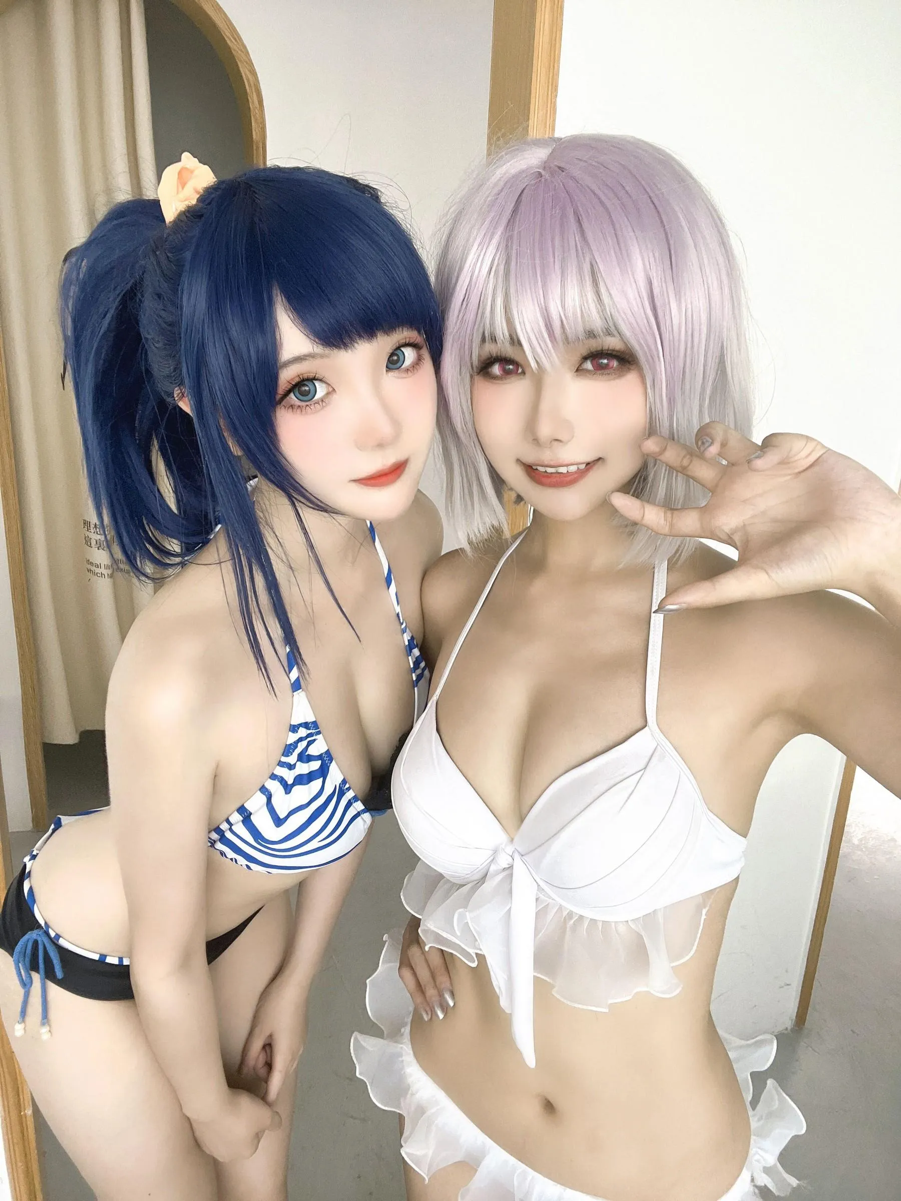 Momoko葵葵 – NO.35 瓜希酱 SSSS.GRIDMAN 宝多六花新条茜 泳装-古利特自拍 [30P]插图5